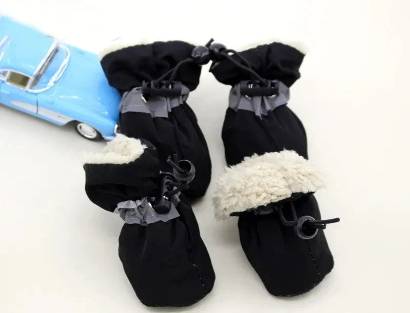 4Pcs Winter Antiskid Puppy Shoes Waterproof Pet Dog Anti-slip Rain Snow Boots Footwear for Dog Puppy Cat Chihuahua Pet Paw Care
