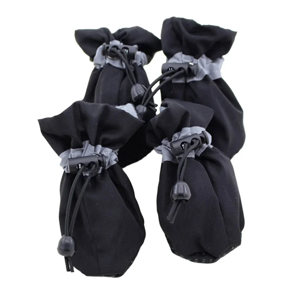 4PCS Waterproof Small Dog Hiking Boots Puppy Slippers Shoes Suitable For Small Medium Dogs
