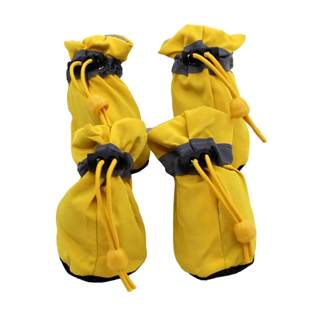 4PCS Waterproof Small Dog Hiking Boots Puppy Slippers Shoes Suitable For Small Medium Dogs